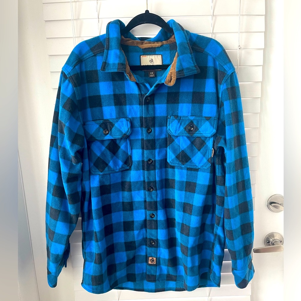 Plush, plaid button down jacket